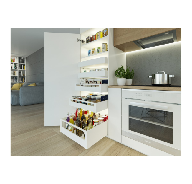 Висувний ящик AXIS PRO L=450мм, Н=116 Білий (PB-AXISPRO-KPL450B1)