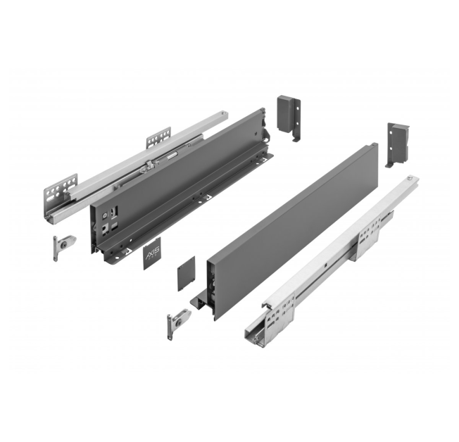 Висувний ящик AXIS PRO L=450мм, Н=84 Антрацит (PB-AXISPRO-KPL450A)