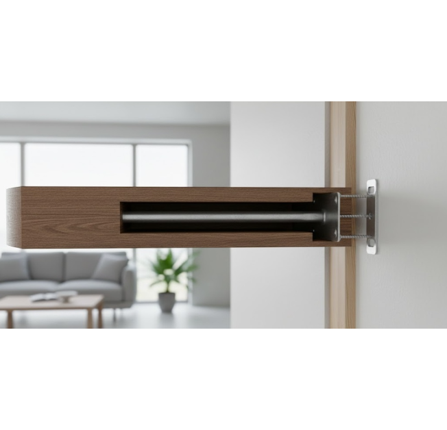 Полкотримач прихований Smart 76*19*11мм, зі штирем 10*100мм