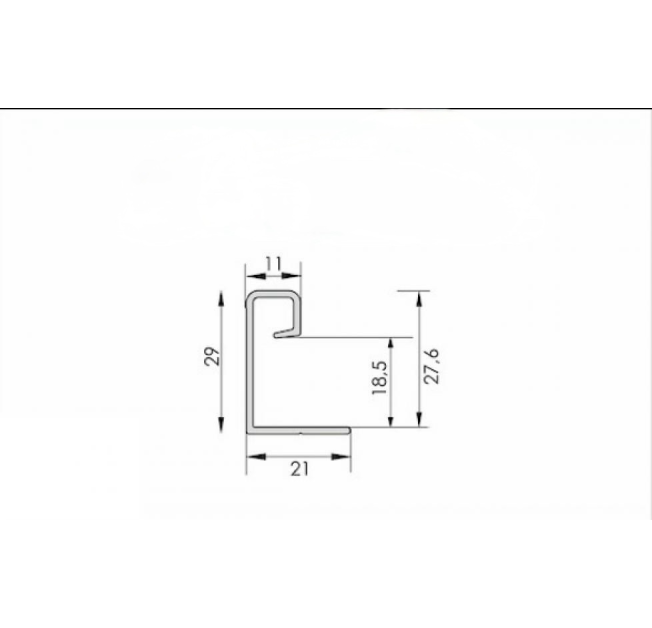 Ручка-профиль 248/1 L=4900 графіт матовий