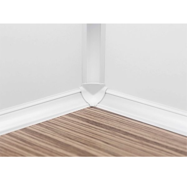 Плінтус РЕХАУ Slim Line plus 1145L, білий L=4,2 м