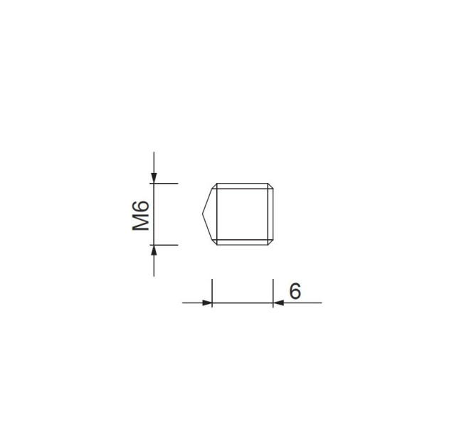 Гвинт зажимаючий М6*6 мм КВ (100 шт.) 59-0718