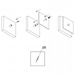 Кріплення скла дистанційне хром 12*20