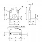 Замок для дверей-жалюзі KL-202 хром