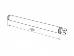 Труба L-300мм D-19мм Чорна для полиць Pipe