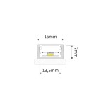 Профіль для Led стрічки накладний+лінза алюміній (2м) (PROF-LINEXL-OP-2M-W)