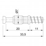 Дюбель Twister під Rastex DU 243 (9047862) Hettich