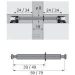 Дюбель подвійний DU 853 49/30мм, 8мм