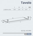 Вішалка для одягу Z-6841A-590 G2-G2 TAVOLO хром Nomet