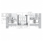 Направляюча Quadro V6 Silent System L=250мм повного висування права ДСП до 19 мм (9292828)
