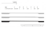 Ручка меблева LANA C-5439-1024/1135A.A1 алюміній Nomet