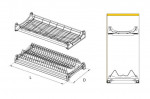 Сушка люкс 800 хром W-2507-800B.G2 Nomet
