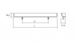 Ручка врезная Hide 180 mm никель браш Viefe