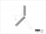 Петля кутова 45* ATM T-45 H=2 (16806)