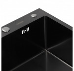Мийка D5843 BLACK ЧОРНА  квадратний сифон