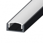 Профіль для Led ленти накладний+лінза чорний 14,5*6,3 (2м)