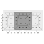 Монтажна пластина підйомної колони, графіт LegaDrive (9243049)