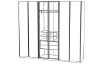 Шафа 1 з скляними фасадами