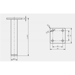 Ніжка меблева GTV RONDA SIMPLE H=150мм чорний матовий (NM-RONDA-S-150-20M)