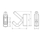 Крючок WZ-LENS-18 браш золото