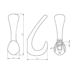 Крючок WZ-ORA-18 браш золото