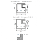 Фасад алюмінієвий профіль D1 чорний браш