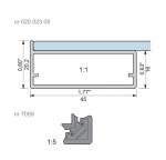 Фасад алюмінієвий профіль D11 графіт