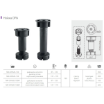 Опора кухонная DPD-150, H-150mm, пластик, чорний