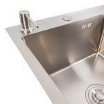 Мийка 78*50 B (L) (ЛІВА ) нержавійка круглий сифон