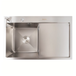 Мийка 78*50 B (L) (ЛІВА ) нержавійка круглий сифон