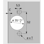 Завіса накладна 110 Hettich, Sensys 8645i, з дотягом (9071205)