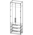 Шафа із 3 шухлядами+опції К01_03_02