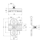 Монтажна планка, дистанція 3,0мм для Slide-on 1/2 накладна (1079199)