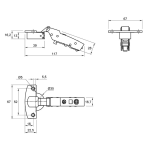 Петля 1/2 полунакладна 110 ТН 52 Sensys 86451 (9071206)
