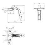 Петля накладная Hettich, 135°, Intermat 9930 "бифолт" (1056243)