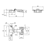 Петля для холодильника Hettich ET582 (0072134)