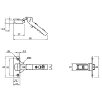 Завіса накладна Intermat 9936-Т42, W45, кут нахилу 6 (0077699)