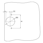 Петля накладна Intermat 9943-Т42, кут нахилу 0 (1029518)