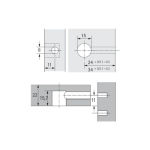 Ексцентрична стяжка Rastex 15/22 цинк (1048254)