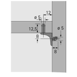Полкодержатель Sekura 6 D=5мм (9005558) Hettich