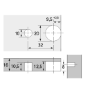 Ексцентрикова стяжка VB 36/16 біла 9116464 Hettich
