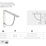 Кронштейн для полиць посилений хром PP-LUK-00-01