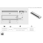 Пропуск кабеля меріда 80*280 алюм LB-80x280-05