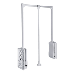 Пантограф масляний GTV 645-910mm стальний/білий (PG-ST6083-10)