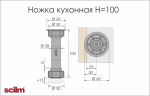 Ніжка кухонна Н100 Scilm
