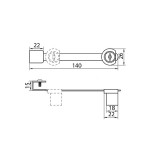 Замок для розсувних скляних дверей KL-328 хром