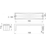 Ручка меблева UZ-CAD-320-01 CADIS L320 GTV (хром)