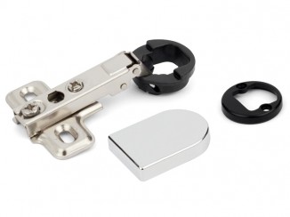 Завіса накладна для скла ДС (хром)