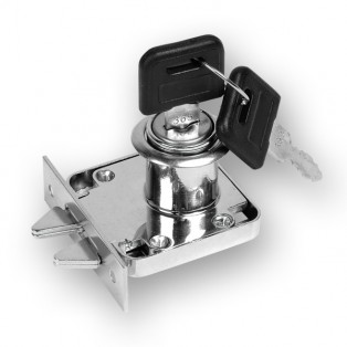 Замок для дверей-жалюзі KL-202 хром