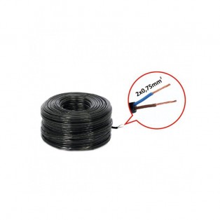 Провод 2*0.75 черный (PRZ-MET-2x-75-(cz)) м.п